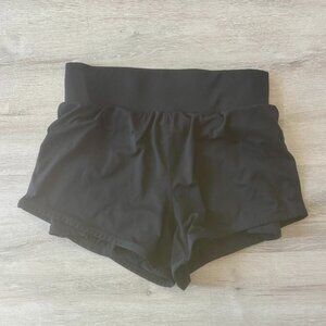 Fabletics Black Athletic Shorts with Built-in Spandex